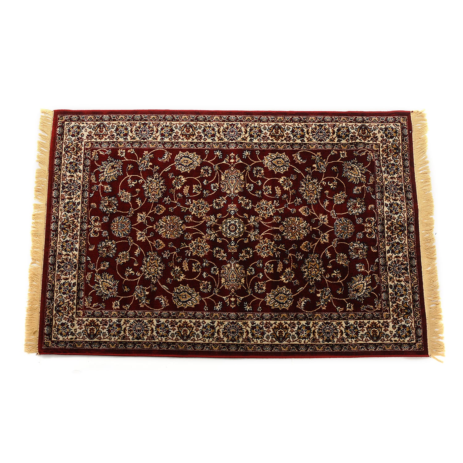 Traditional Persian Pattern Carpet (Size 120x180 Cm) - Gold & Navy