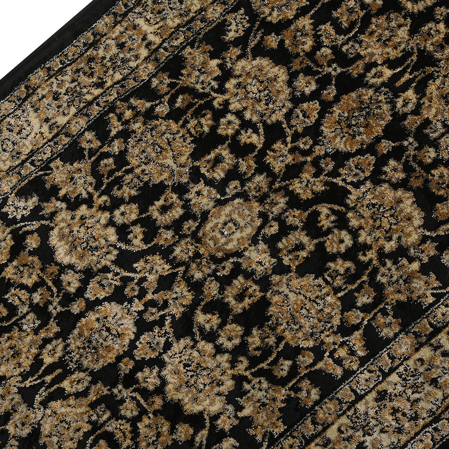 Traditional Persian Pattern Carpet - Black