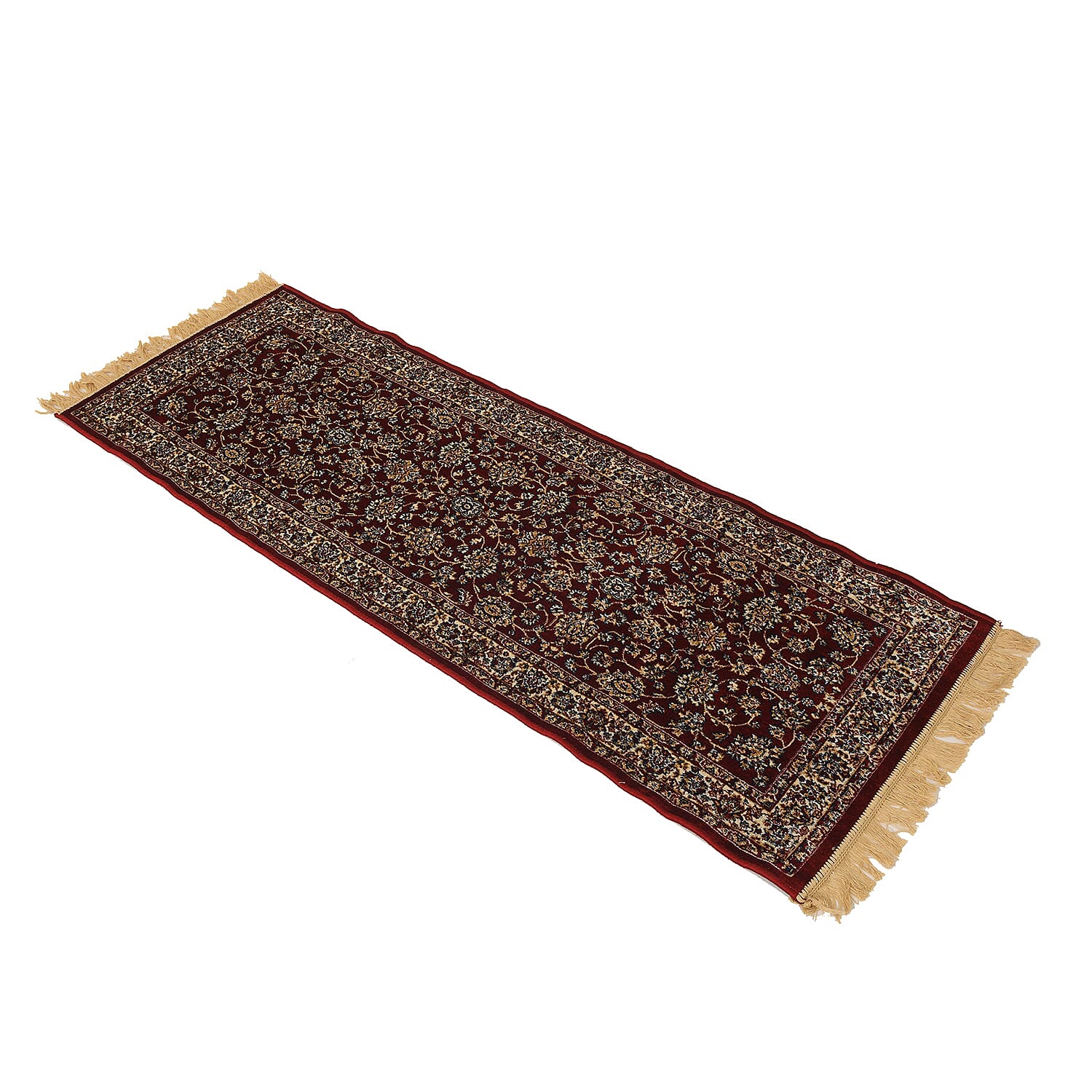 Traditional Persian Pattern Carpet (Size 66x180 Cm) - Red & Gold