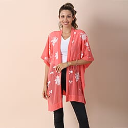JOVIE Chiffon Embroidery Kimono - Carol