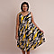 JOVIE 100% Viscose Printed Pattern Sleeveless Dress (Size 60x112Cm) - Yellow and Black
