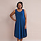 JOVIE 100% Viscose Solid Sleeveless Dress (Size 60x112Cm) - London Blue