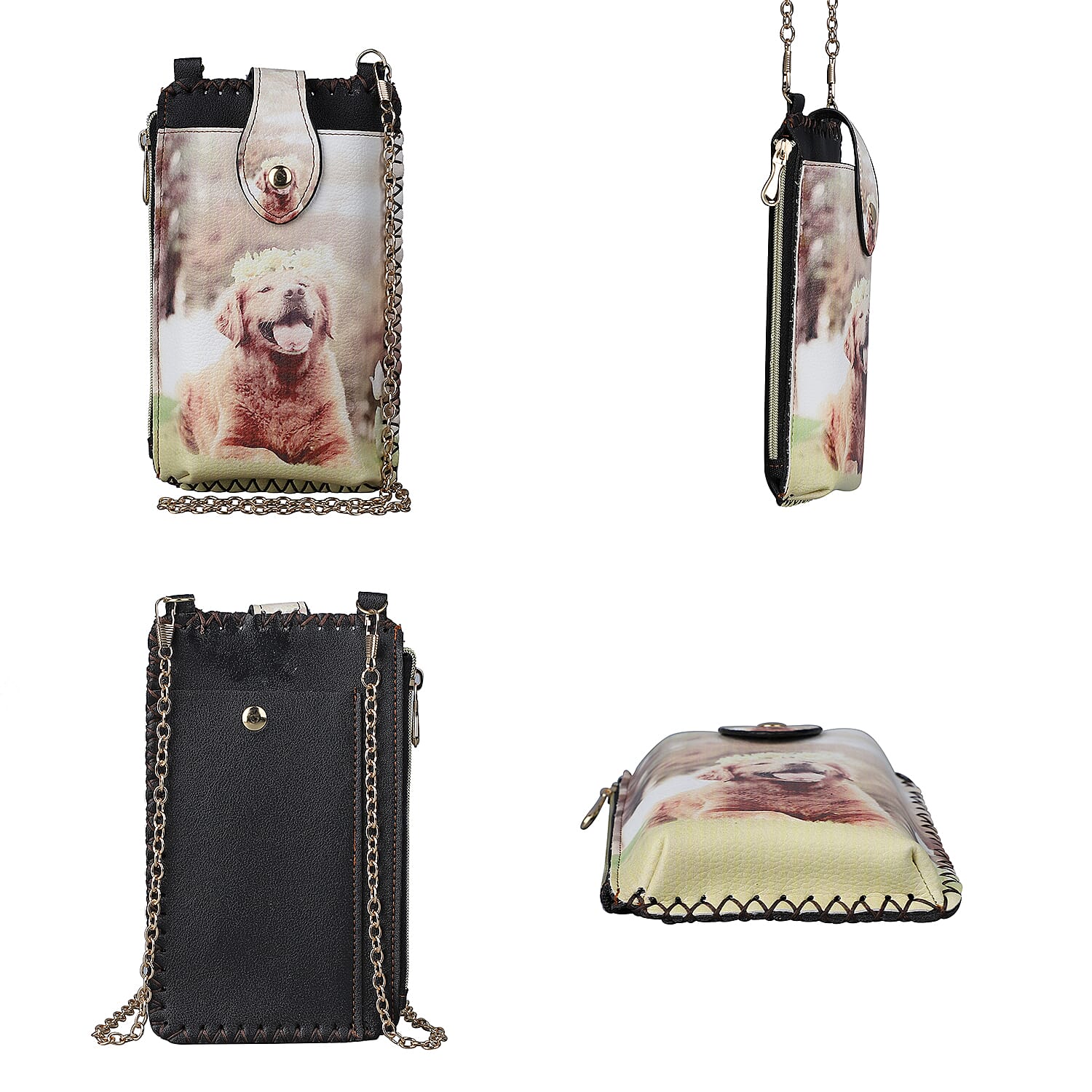 lifestyle Color Beige Dog pattern size/Profile cell phone bag wall (exterior) Semi-PU Lining (interior)