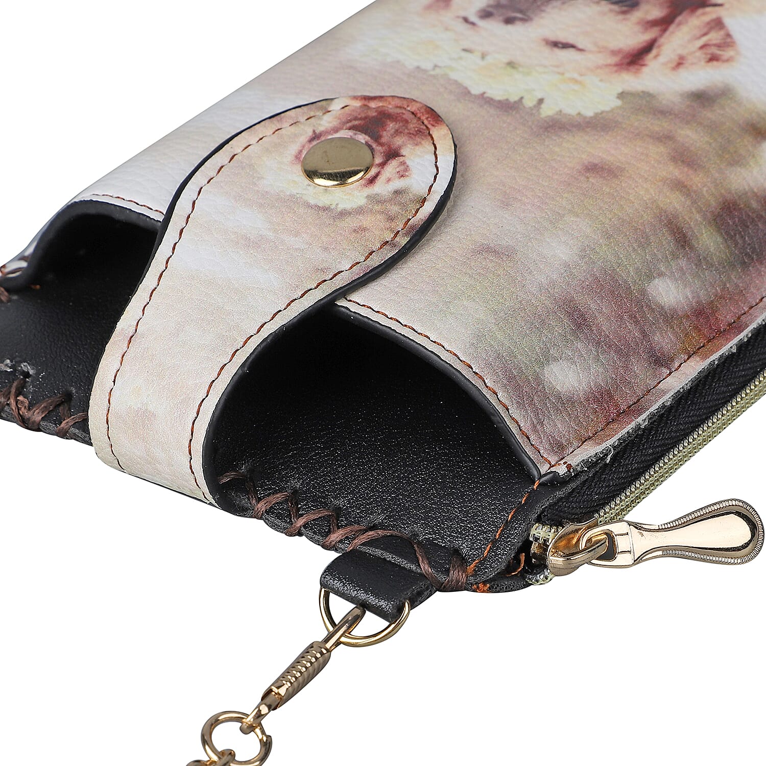 lifestyle Color Beige Dog pattern size/Profile cell phone bag wall (exterior) Semi-PU Lining (interior)