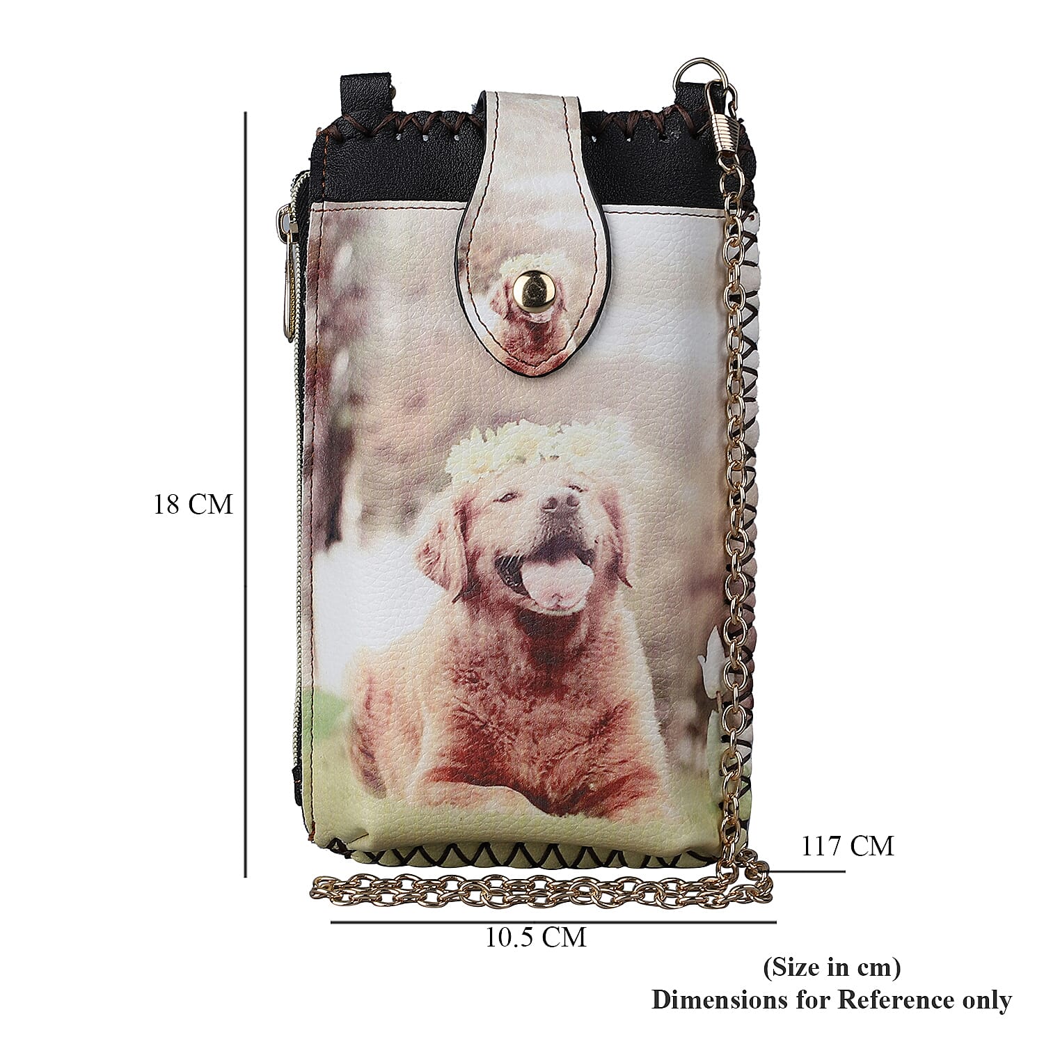 lifestyle Color Beige Dog pattern size/Profile cell phone bag wall (exterior) Semi-PU Lining (interior)