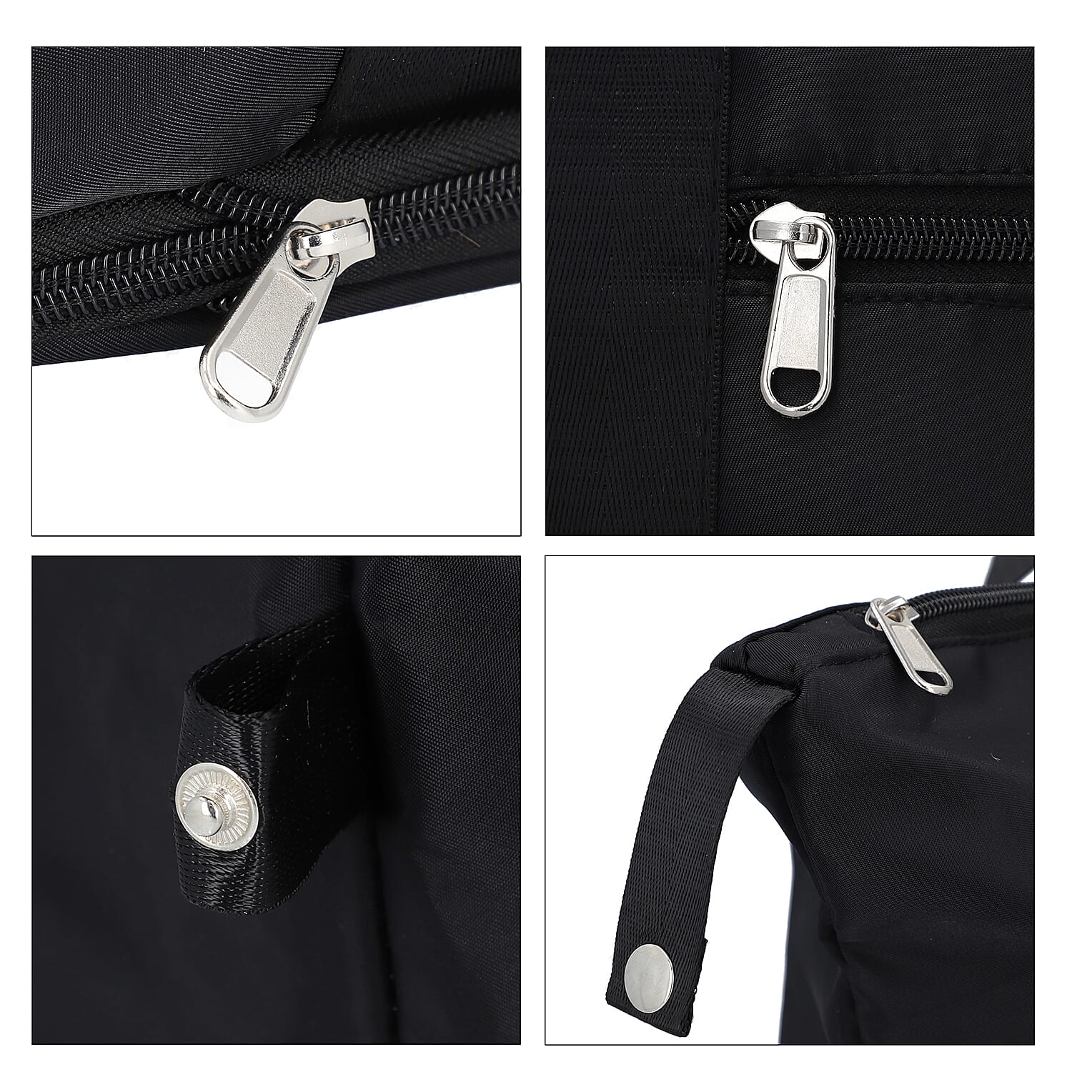 Black Nylon Travel Bag Wall Nylon Lining Polyester