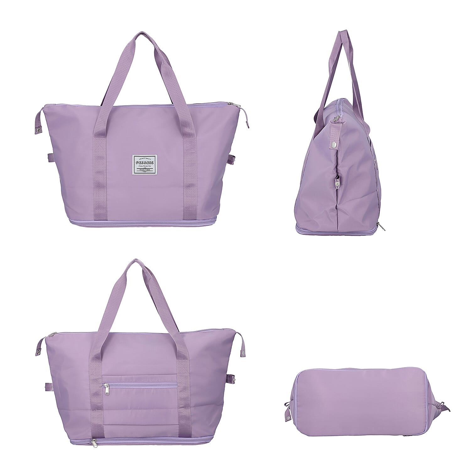 Passage Travel Bag with Zipper Closure and Handle Drop (Size 56x40x20x35 Cm) - Purple