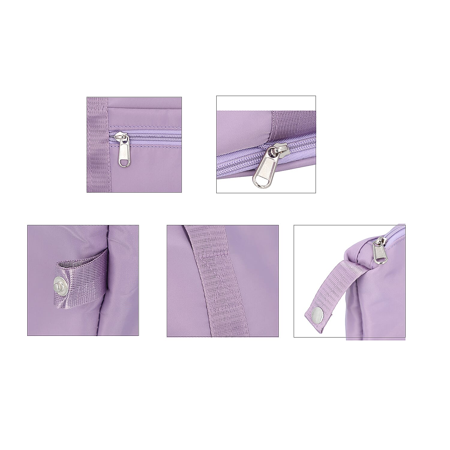 Passage Travel Bag with Zipper Closure and Handle Drop (Size 56x40x20x35 Cm) - Purple