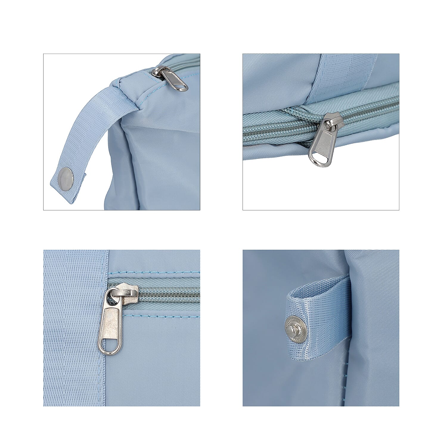 Passage Travel Bag with Zipper Closure and Handle Drop (Size 56x40x20x35 Cm) - Light Blue