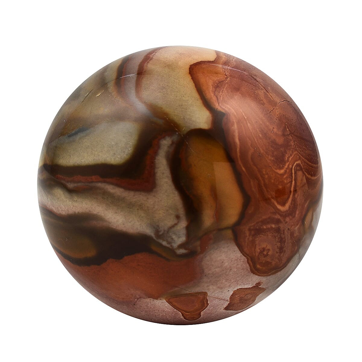 Gem Treasures - Polychrome Jasper Sphere (2-3 inch) - Brown Approx. 1500 Ct