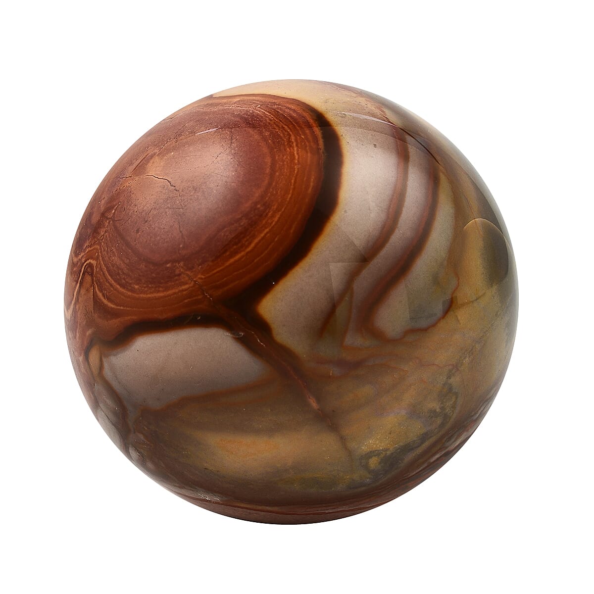 Gem Treasures - Polychrome Jasper Sphere (2-3 inch) - Brown Approx. 1500 Ct