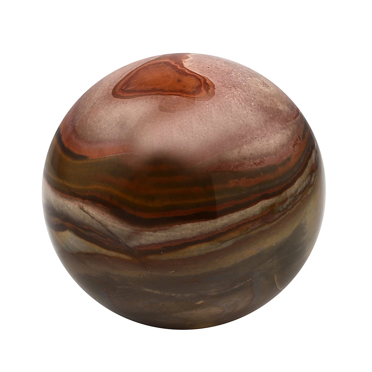 Gem Treasures - Polychrome Jasper Sphere (2-3 inch) - Brown Approx. 1500 Ct