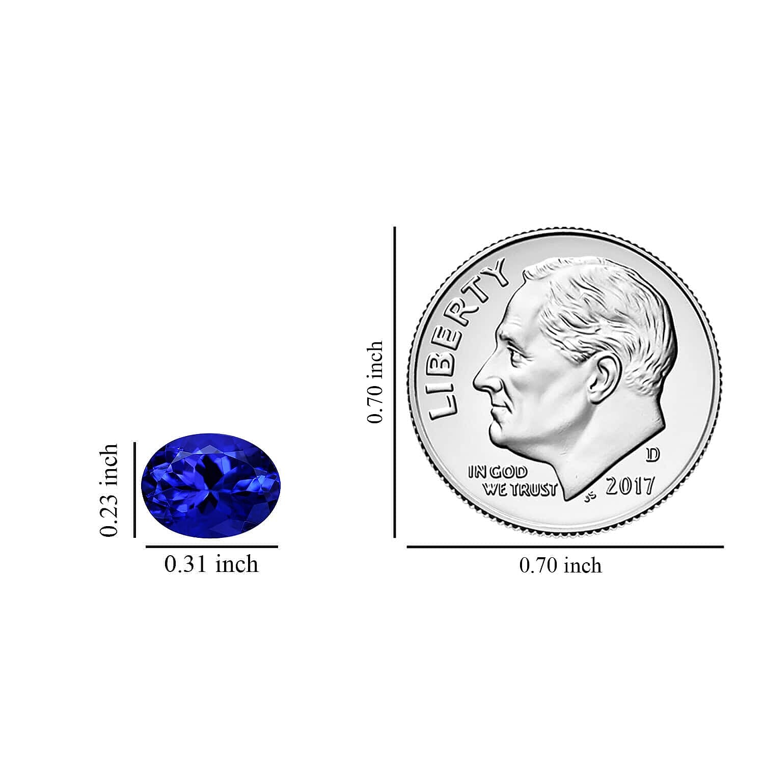 Tanzanite Oval 8x6 mm