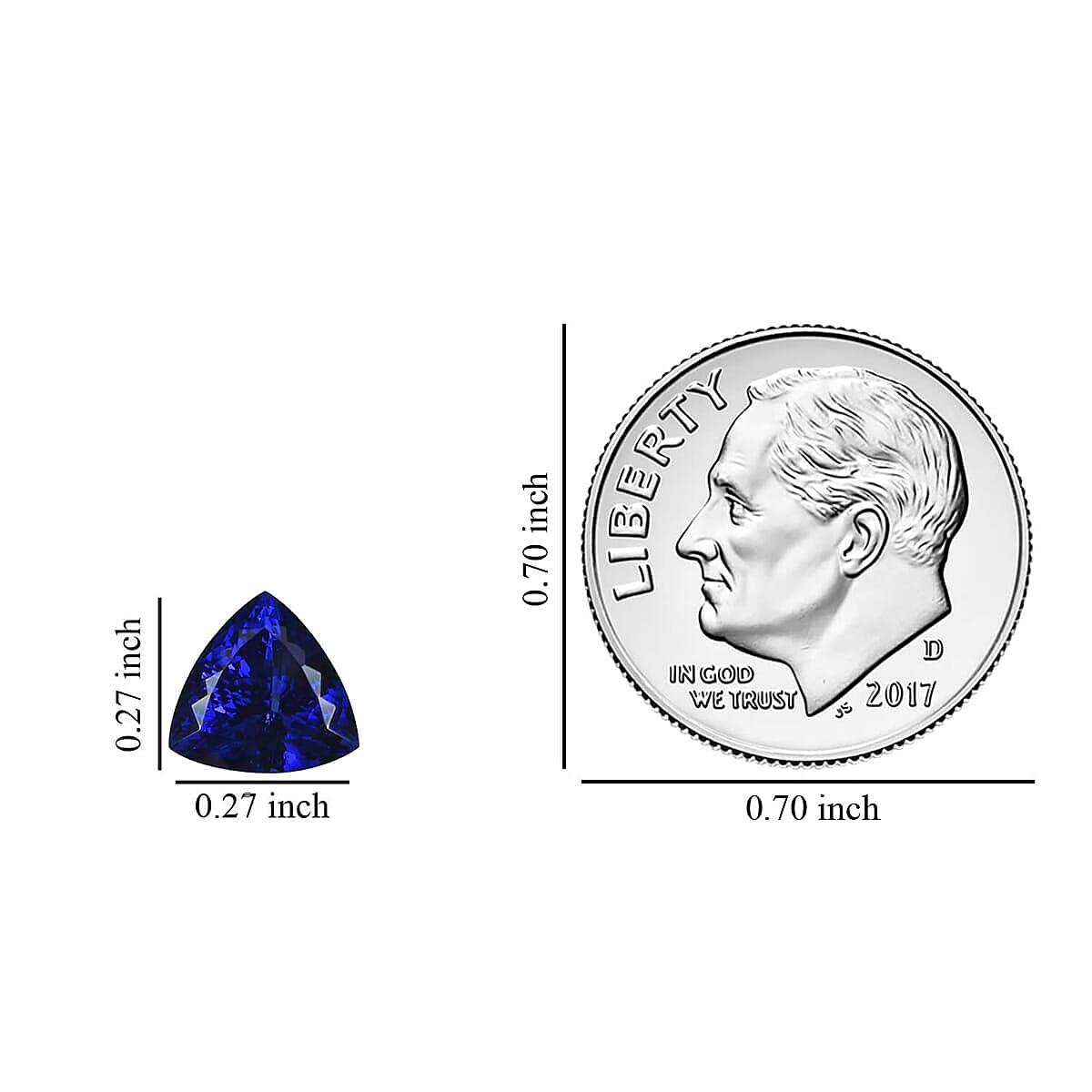 Tanzanite Trillion 7 mm