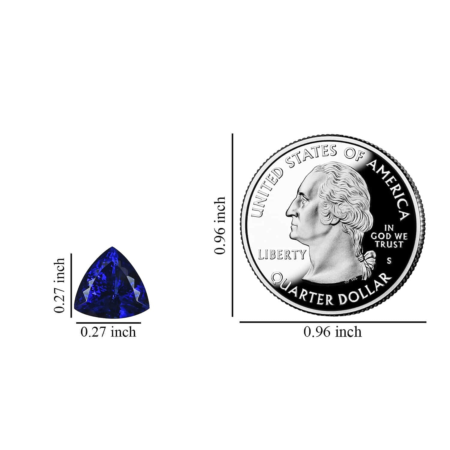 Tanzanite Trillion 7 mm