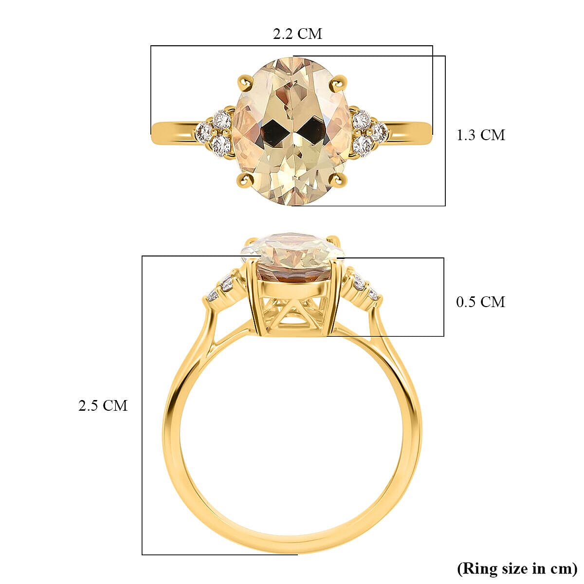 Certified and Appraised 14K Yellow Gold AAA Turkizite and Diamond I2 Classic Solitaire Ring 3.00 Ct, Gold Wt 2.35 GM