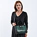 SENCILLEZ Genuine Leather Snake Print Convertible Bag with Long Strap - Black, Blue & Green