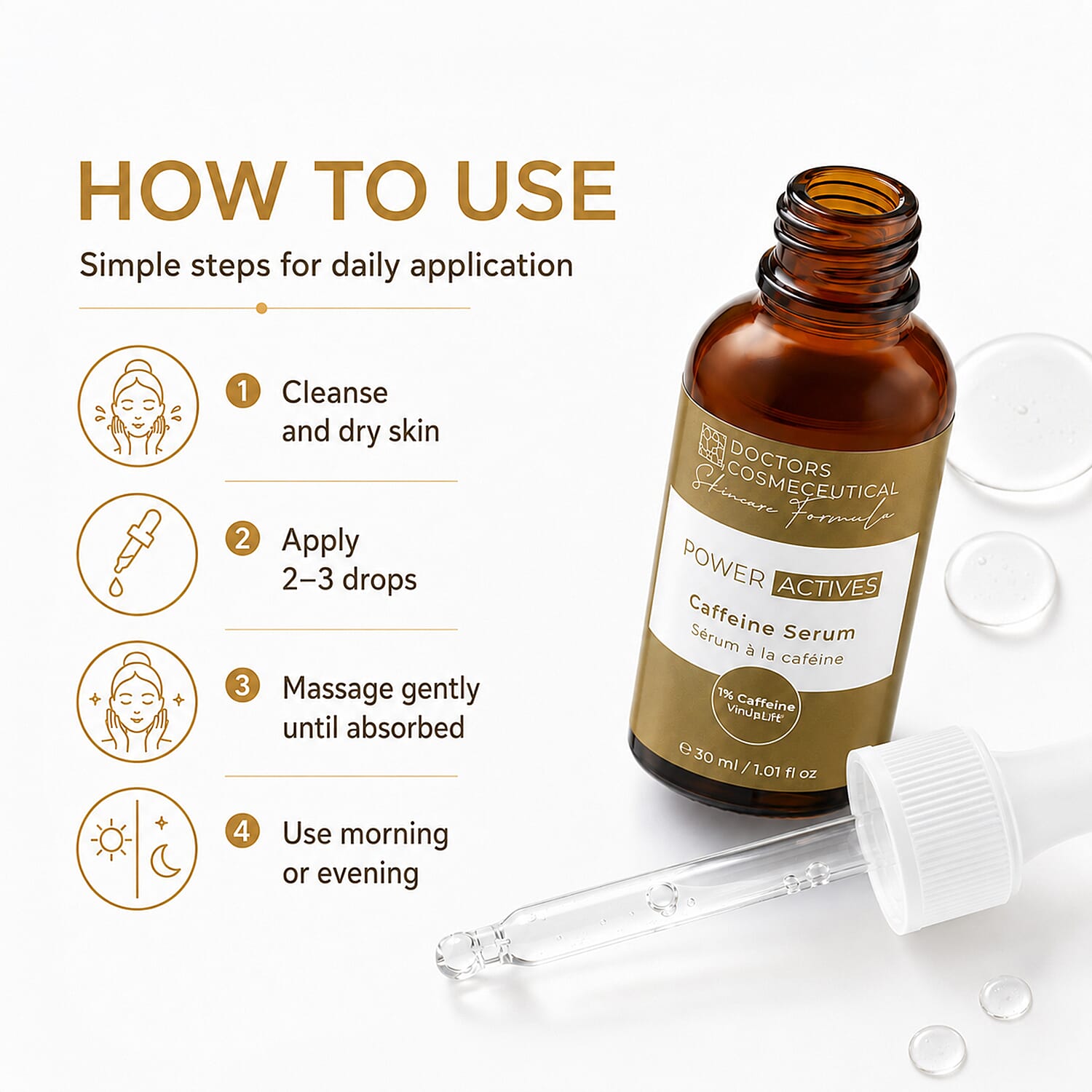 Doctors Formula- Power Active Caffeine Serum - 30ml