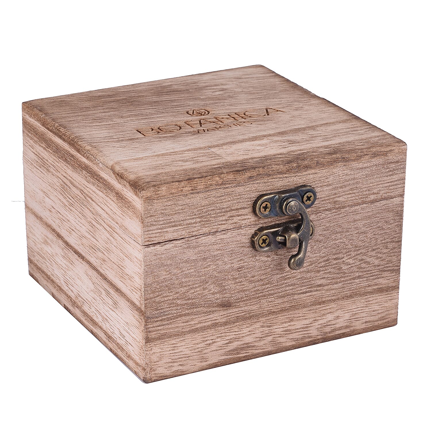 Botanica Coleus Walnut Wood Watch with Gold Stainless Steel Strap - Black and Grey