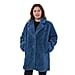 DOD - LA MAREY Reversible Faux Fur Winter Coat - Blue