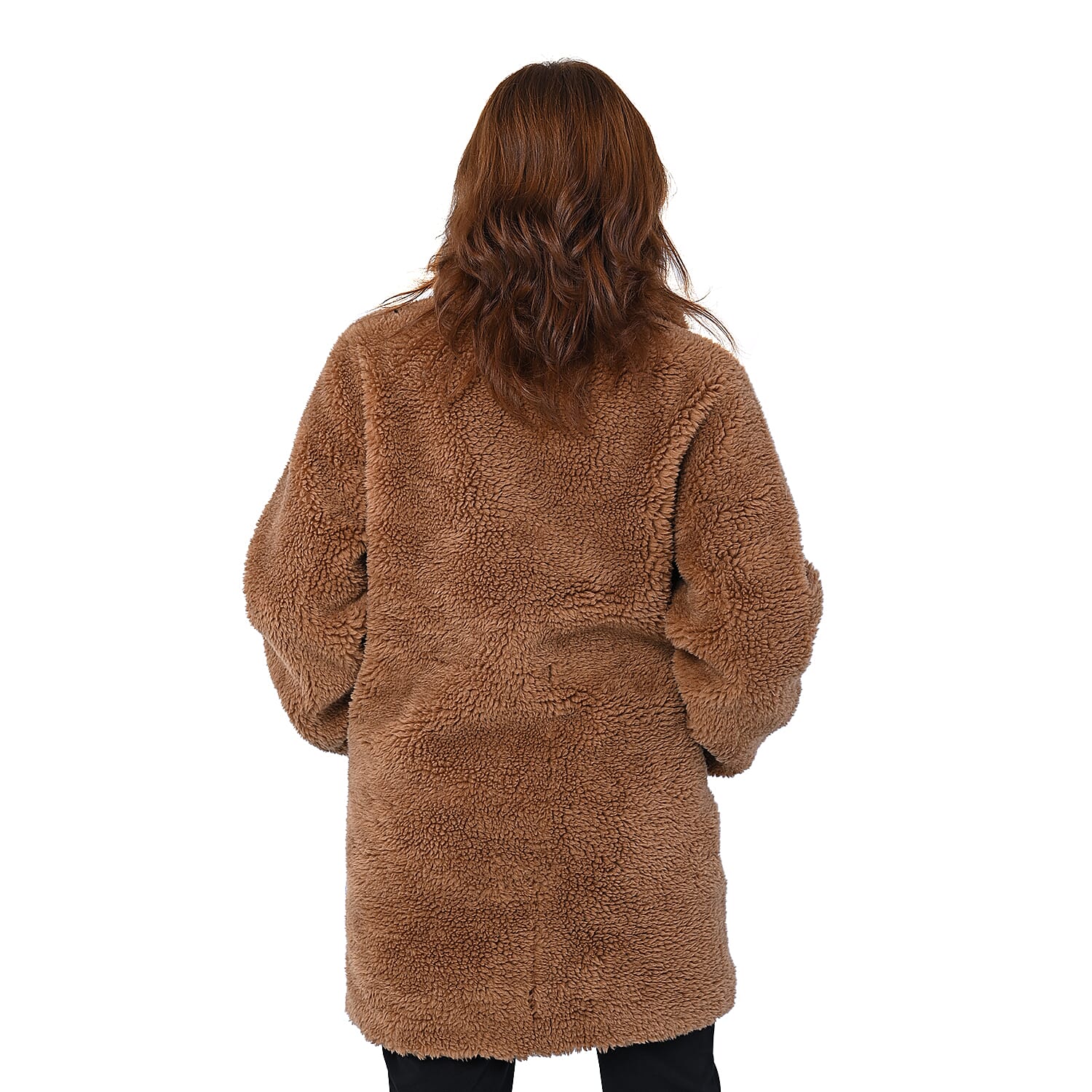 LA MAREY Reversible Faux Fur Winter Coat (Size 10-20) - Tan