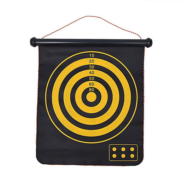 Double Sided Strong Magnetic Dartboard (Size 48X47 CM) - Black