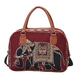 grey with city Travel Bag Material (Exterior) Jute (Interior) Polyester