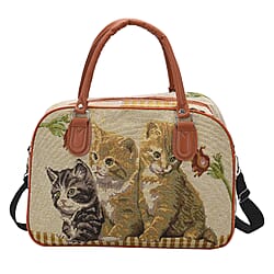 grey with city Travel Bag Material (Exterior) Jute (Interior) Polyester