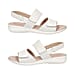 CAPRICE Nappa Flat Leather Sandals (Size 3.5) - White