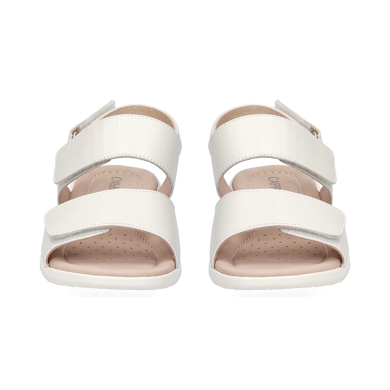 CAPRICE Genuine Leather Flat Sandals (Size 3.5) - Black