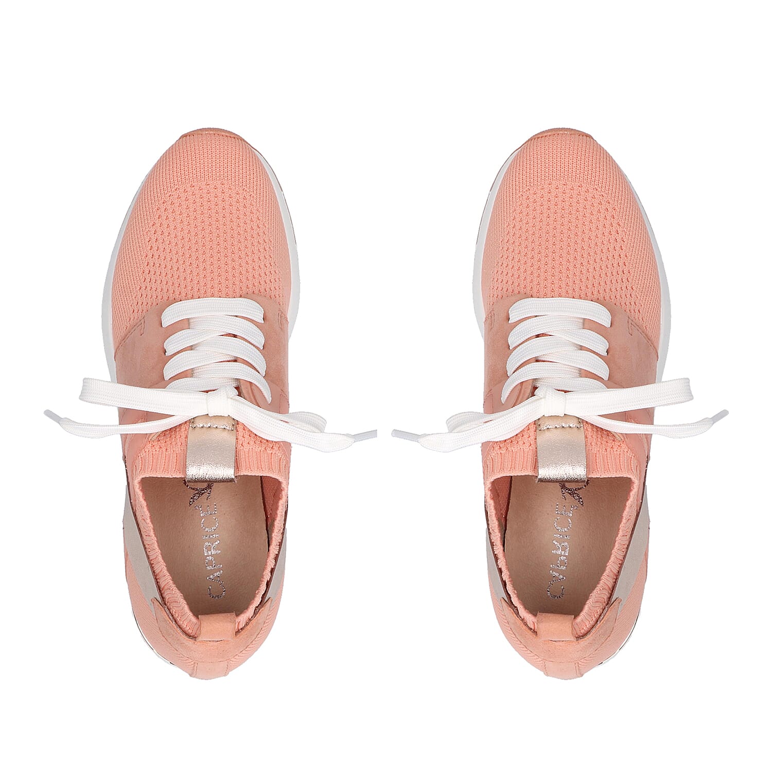 CAPRICE Flyknite Ankle Sneaker Shoes (Size 5) - Peach
