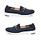 CAPRICE Suede Leather Buckle Detailing Loafers (Size 4)- Blue