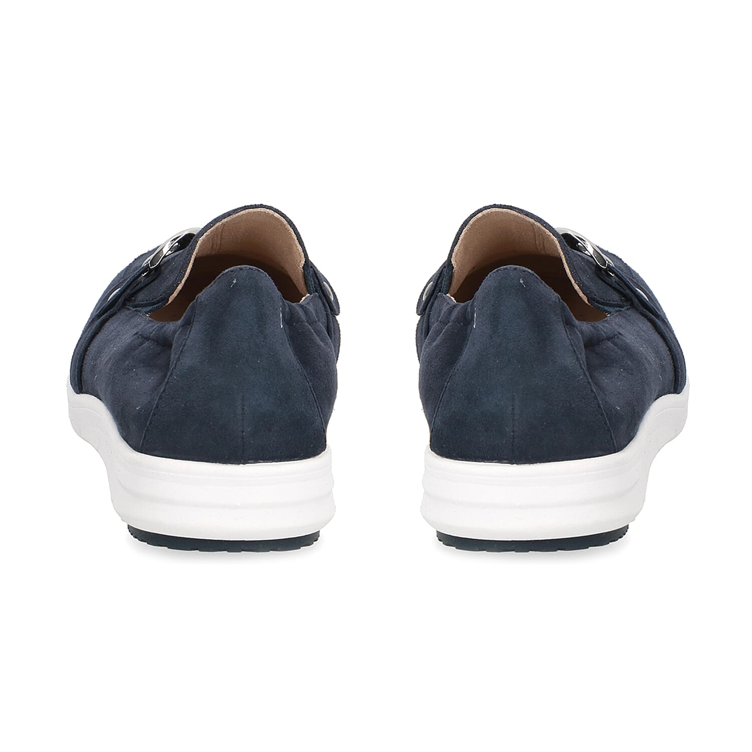 CAPRICE Suede Leather Buckle Detailing Loafers (Size 4)- Blue