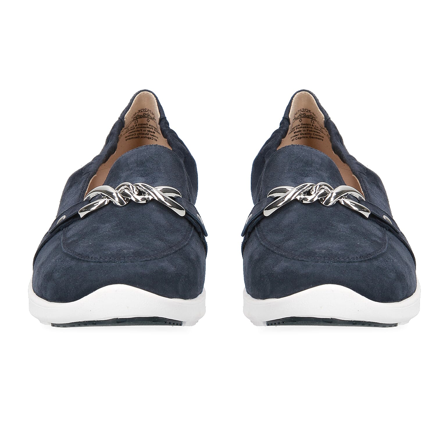 CAPRICE Suede Leather Buckle Detailing Loafers (Size 4)- Blue