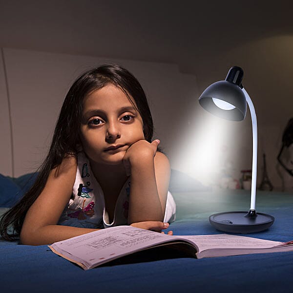 Portable Touch Control Rechargable LED Table Lamp - Black