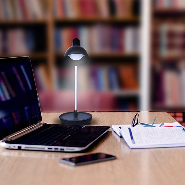 Portable Touch Control Rechargable LED Table Lamp - Black