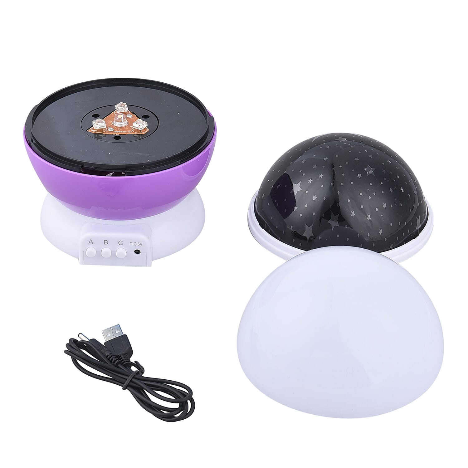 360 Degree Rotating Galaxy Projector Light Lamp - Purple
