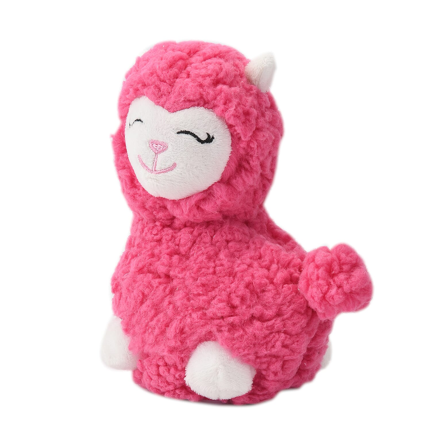 Talking Llama Plush Toy (Size 15X6 Cm) - Pink & White