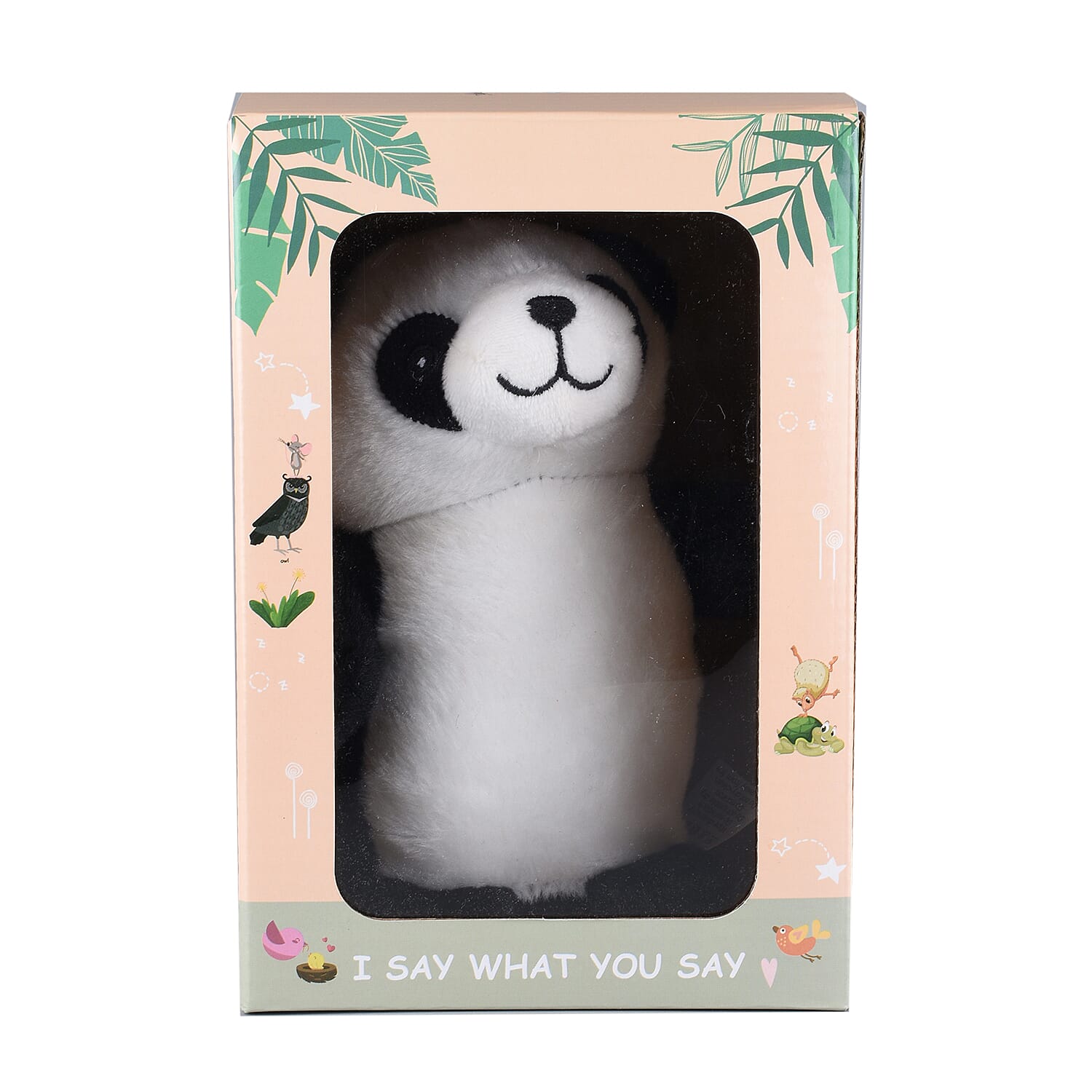 Funny Talking Panda Plush Toy (Size 15X6 Cm) - White & Black