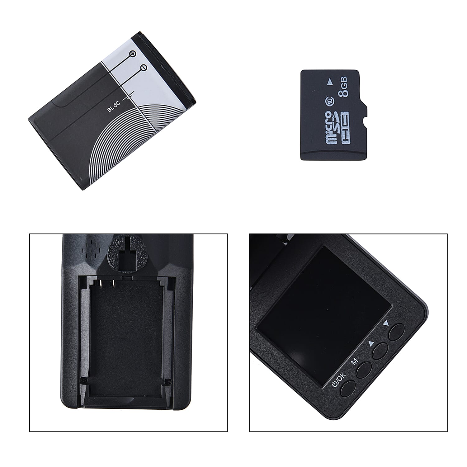 Dashcam Plus (With 8G Memory Card,Battery 1050mAh (Size 10x6 Cm) - Black