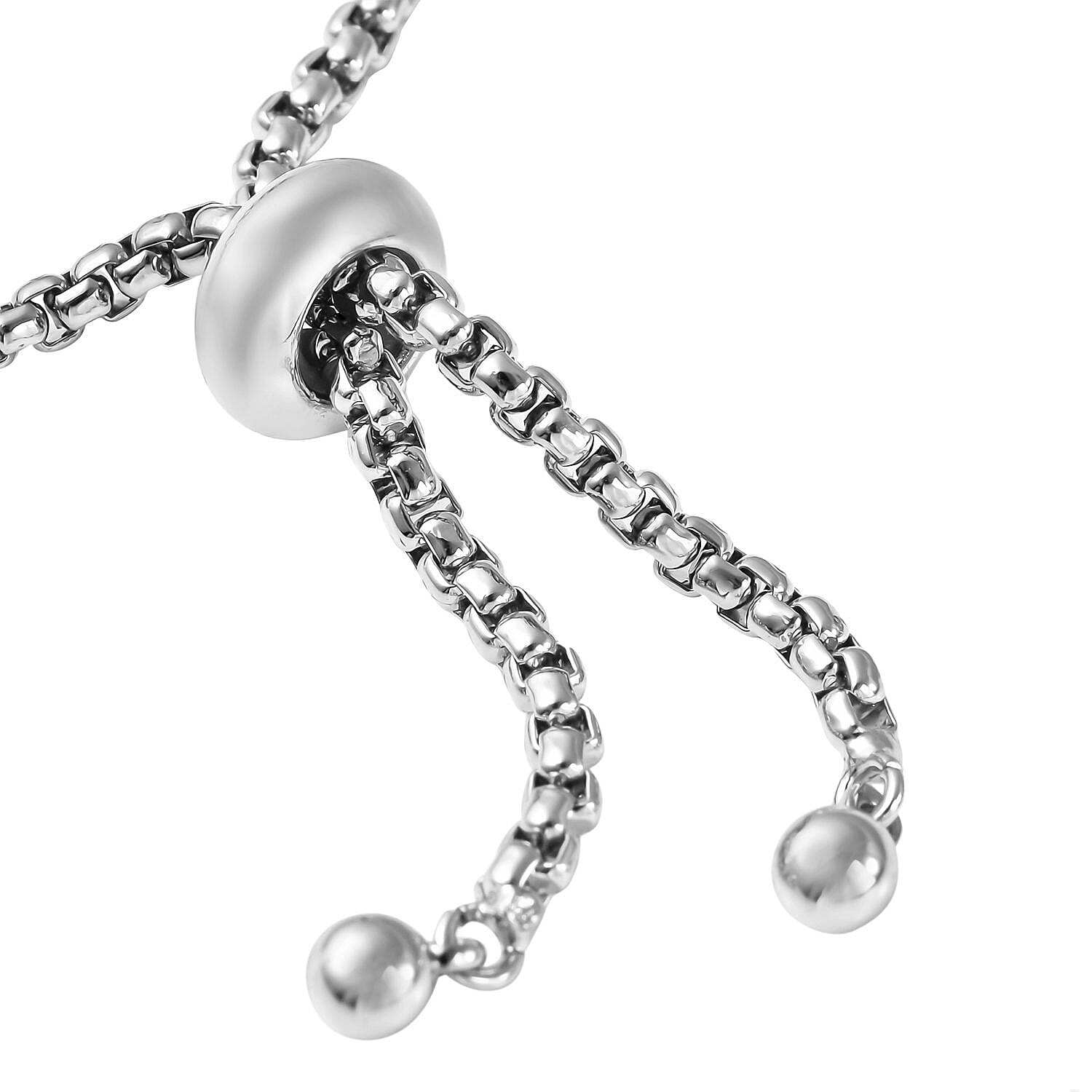 Simulated Rainbow Sapphire Bracelet (Size 6-8 Inch Adjustable ) in Silver Tone