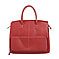 Leather Tote Bag with Detachable Shoulder Strap and Zipper Closure (Size 38x30x13Cm) - Maroon