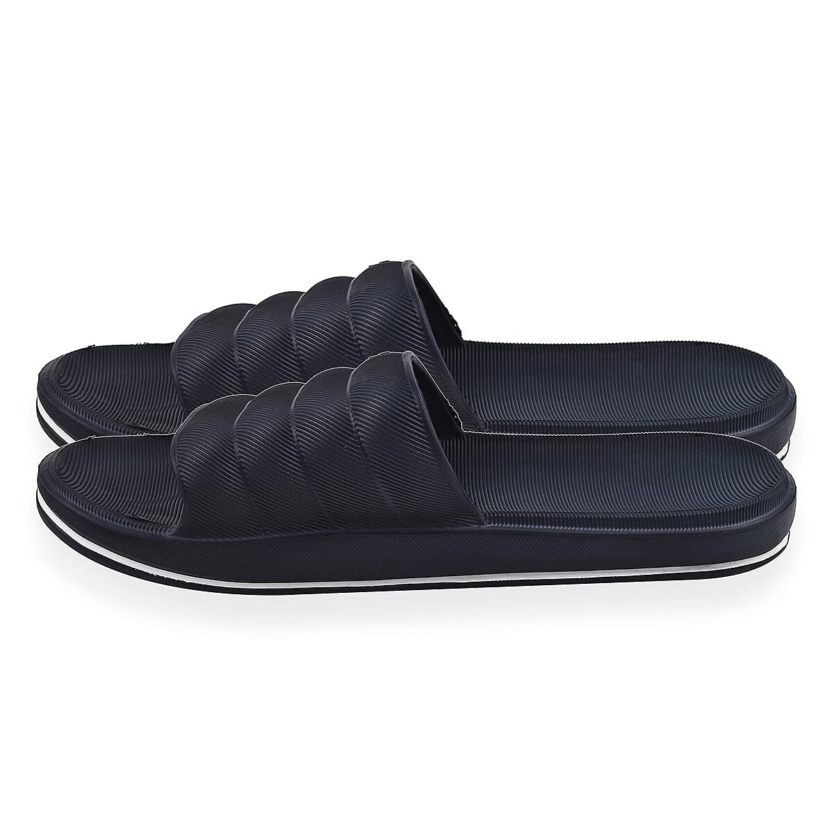 Thomas Calvi Comfortable Summer Sliders in Navy Blue (Size 9)