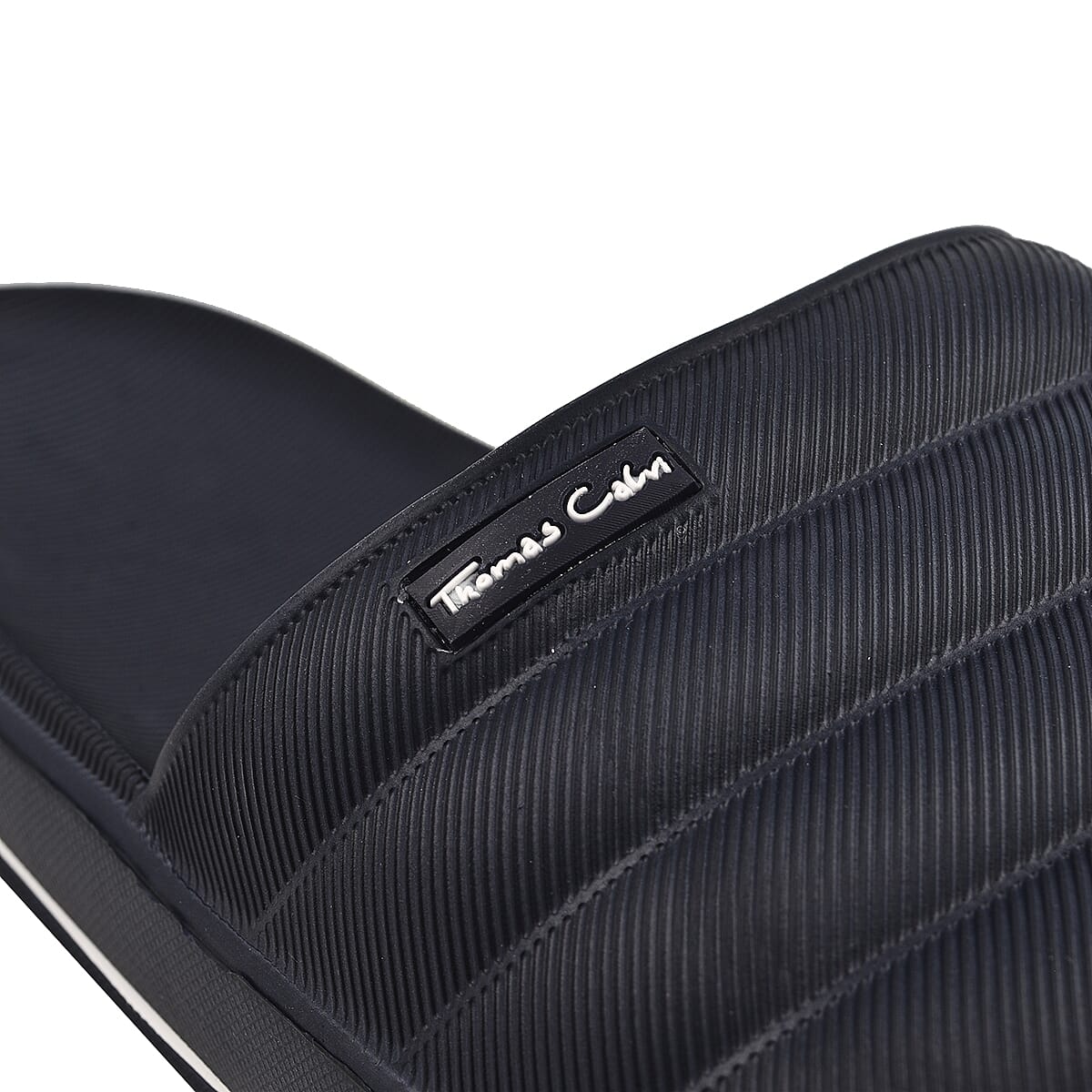 Thomas Calvi Comfortable Summer Sliders in Navy Blue (Size 9)