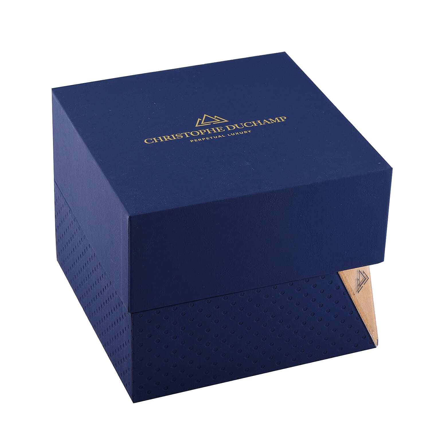 Christophe Duchamp Elysees Swiss Movement White Dial Diamonds Studded Watch in Rose Gold Colour Chain Strap