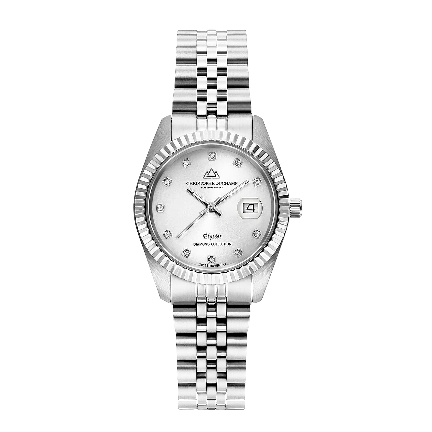 CHRISTOPHE DUCHAMP Elysees Swiss Movement Watch With Diamonds in
