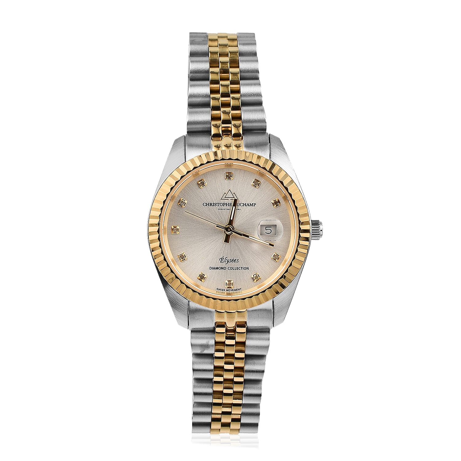 CHRISTOPHE DUCHAMP Elysees Swiss Movement Watch With Diamonds in