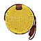 Handmade Light Summer Bag with Adjustable Shoulder Strap and Magnetic Clasp Opening (Size 18x18x7 Cm) - Yellow