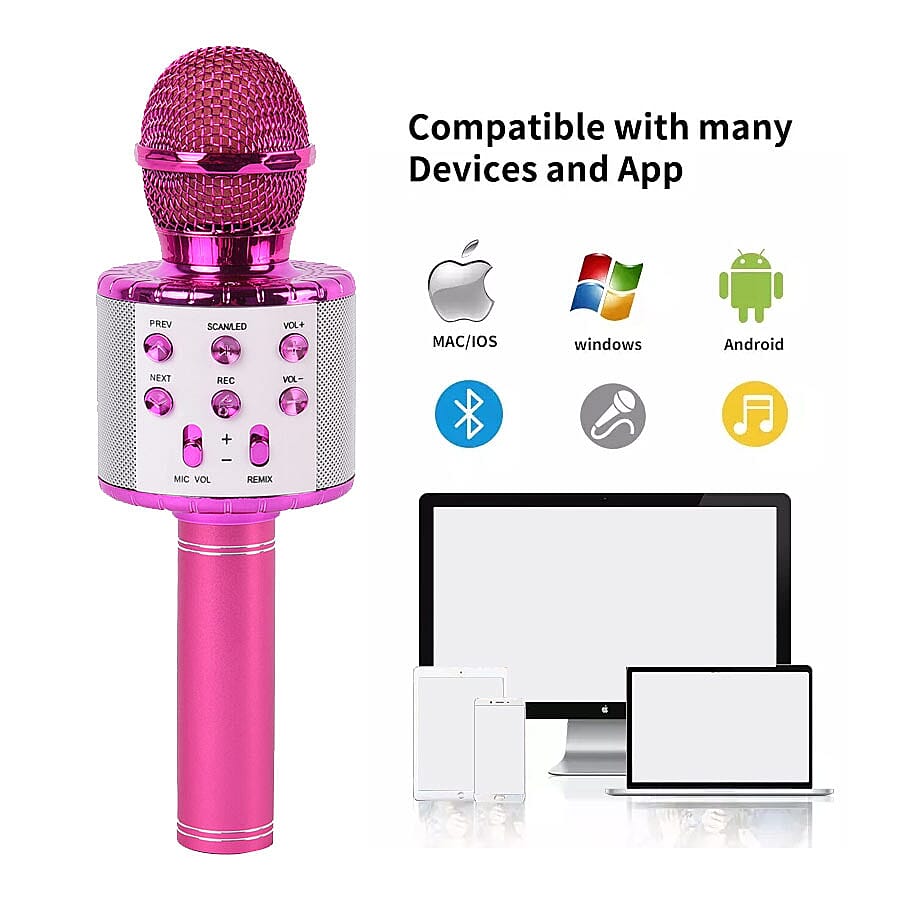 Smart Karaoke Mic with Multi Features in Black Colour