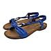 Heavenly Feet Campari Sandal with Elasticated Ankle Strap in Blue (Size 3)